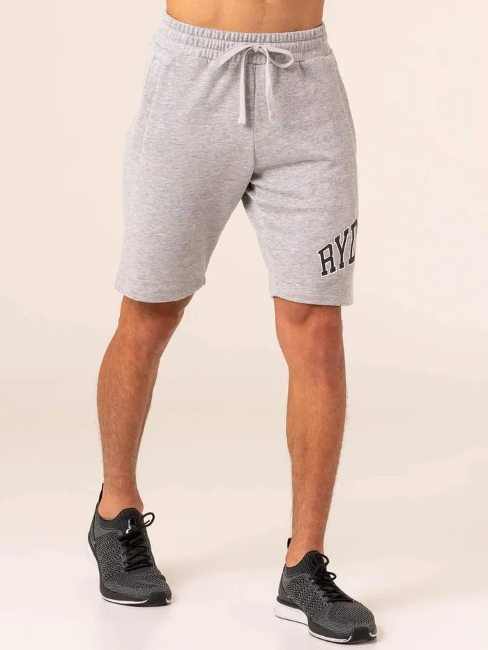 Gym Shorts Mens Ryderwear Men039s Collegiate Track Short Grey Marl