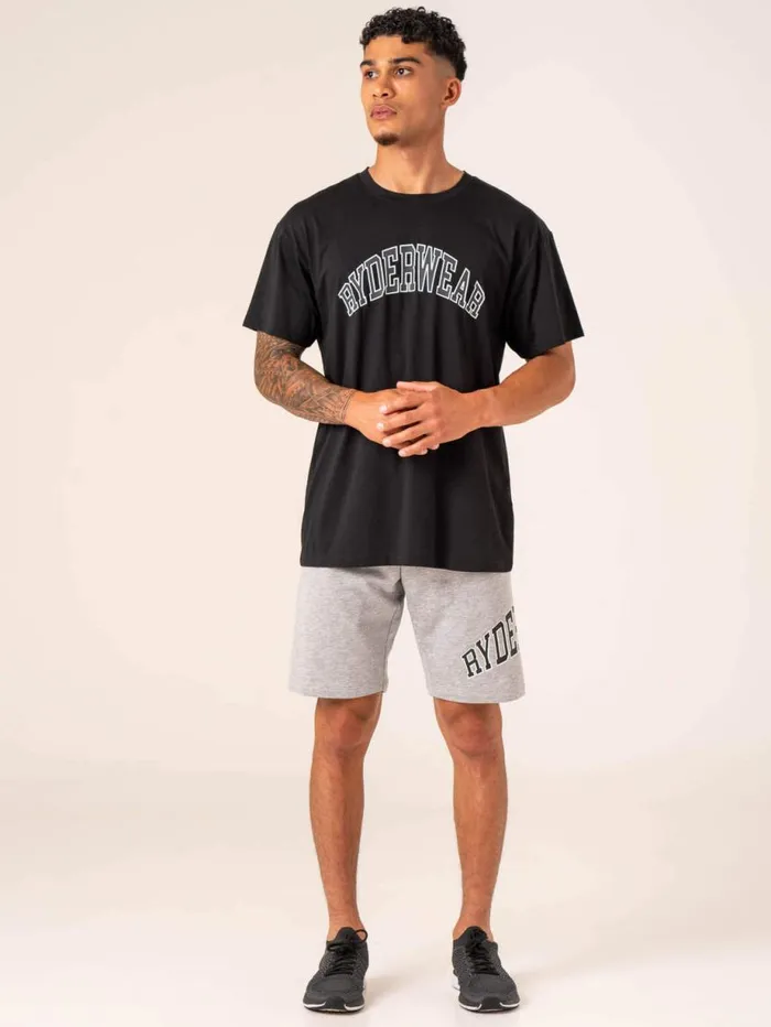 Gym Shorts Mens Ryderwear Men039s Collegiate Track Short Grey Marl