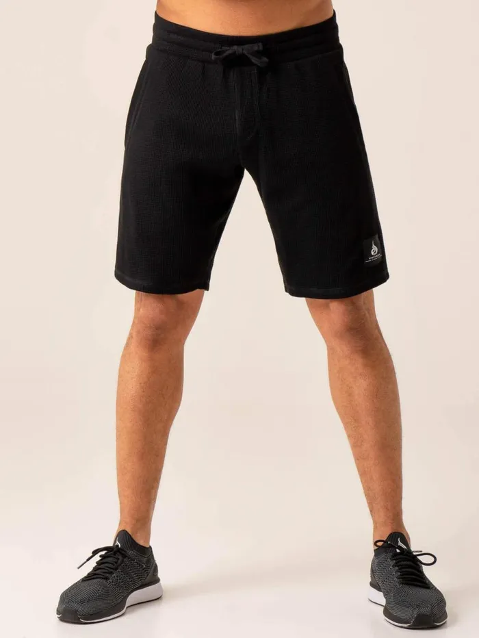 Gym Shorts Mens Ryderwear Men039s Waffle Lounge Shorts Black