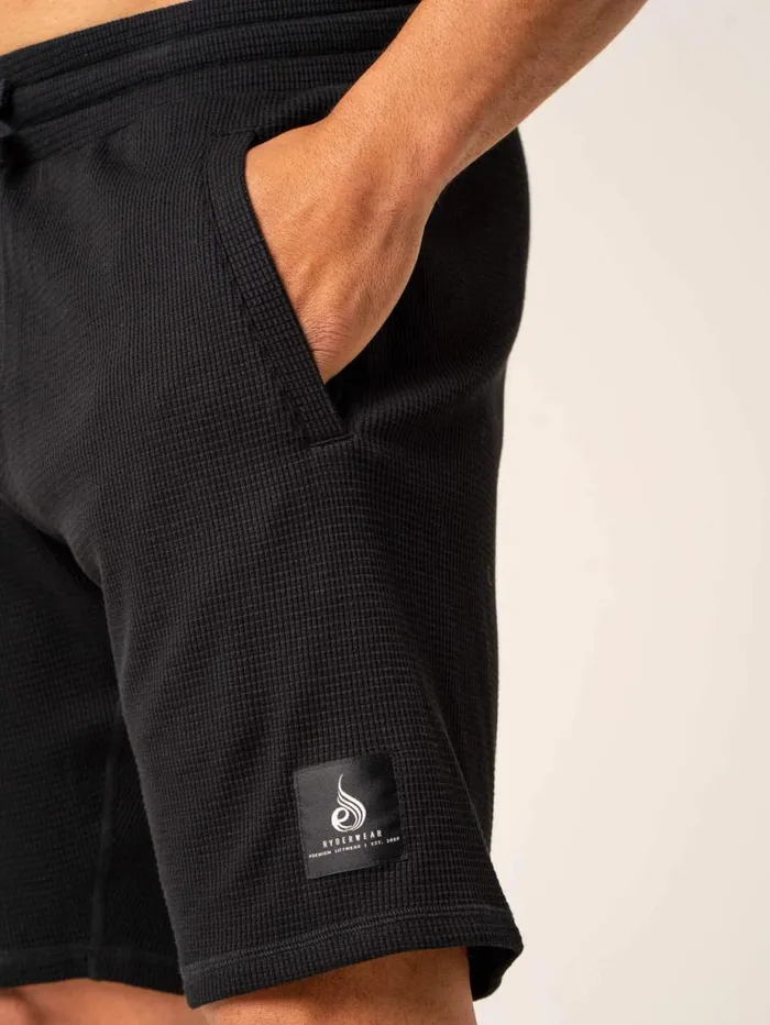 Gym Shorts Mens Ryderwear Men039s Waffle Lounge Shorts Black