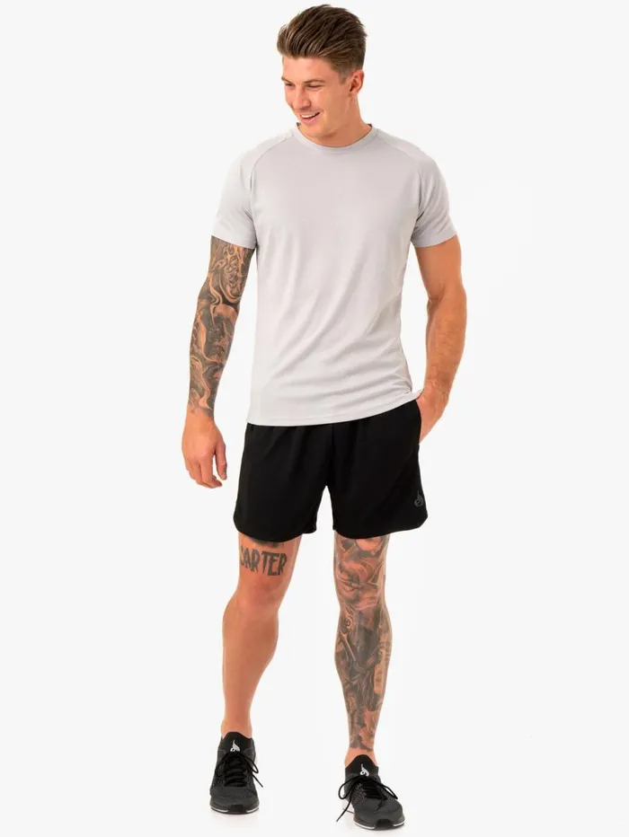 Gym Shorts Mens Ryderwear Mesh Training Shorts Black