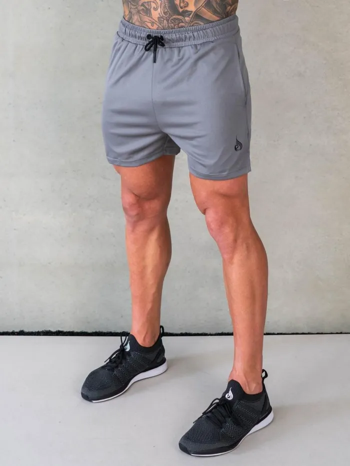 Gym Shorts Mens Ryderwear Octane Mesh Shorts Steel Grey