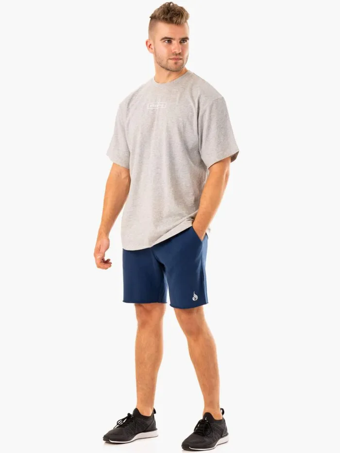Gym Shorts Mens Ryderwear Recharge Track Gym Short Blue