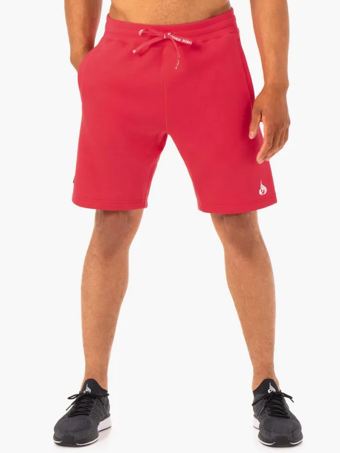 Gym Shorts Mens Ryderwear Recharge Track Short Red