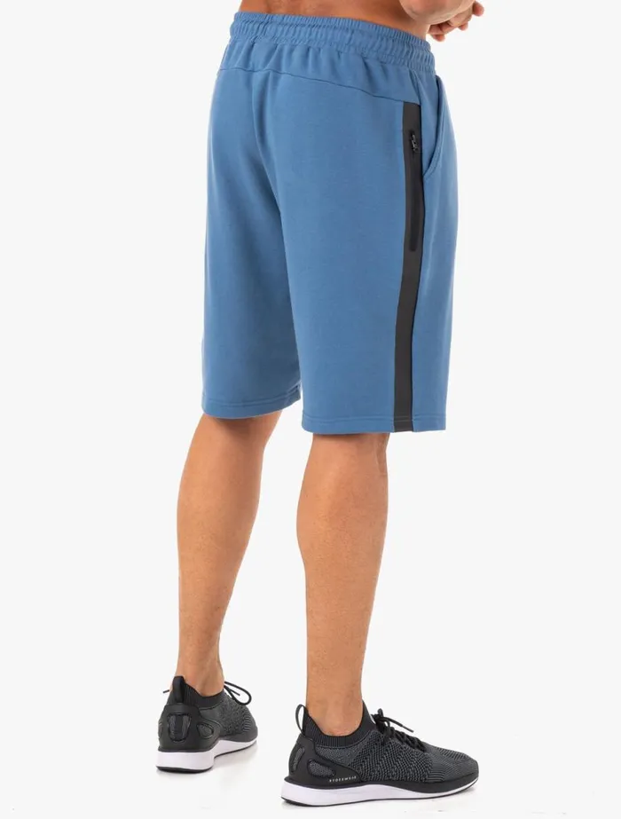 Gym Shorts Mens Ryderwear Restore Fleece Track Short Blue