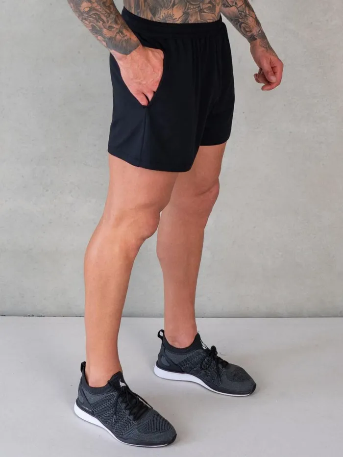 Gym Shorts Mens Ryderwear Soft Tech Arnie Shorts Black