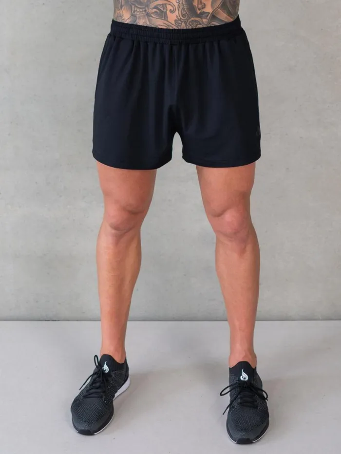 Gym Shorts Mens Ryderwear Soft Tech Arnie Shorts Black