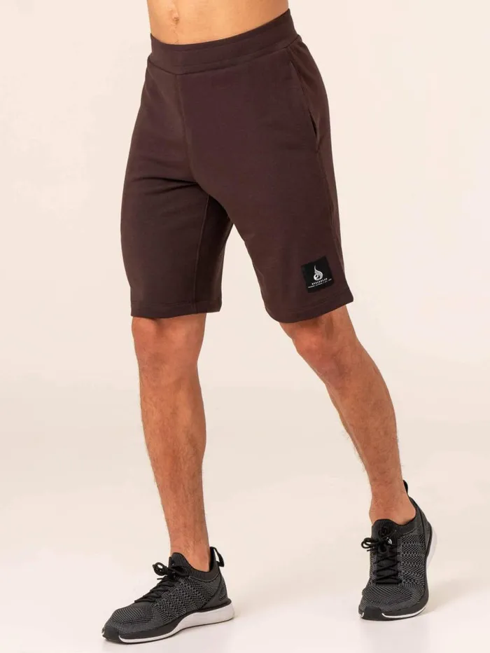 Gym Shorts Mens Ryderwear Terrain Track Shorts Dark Oak