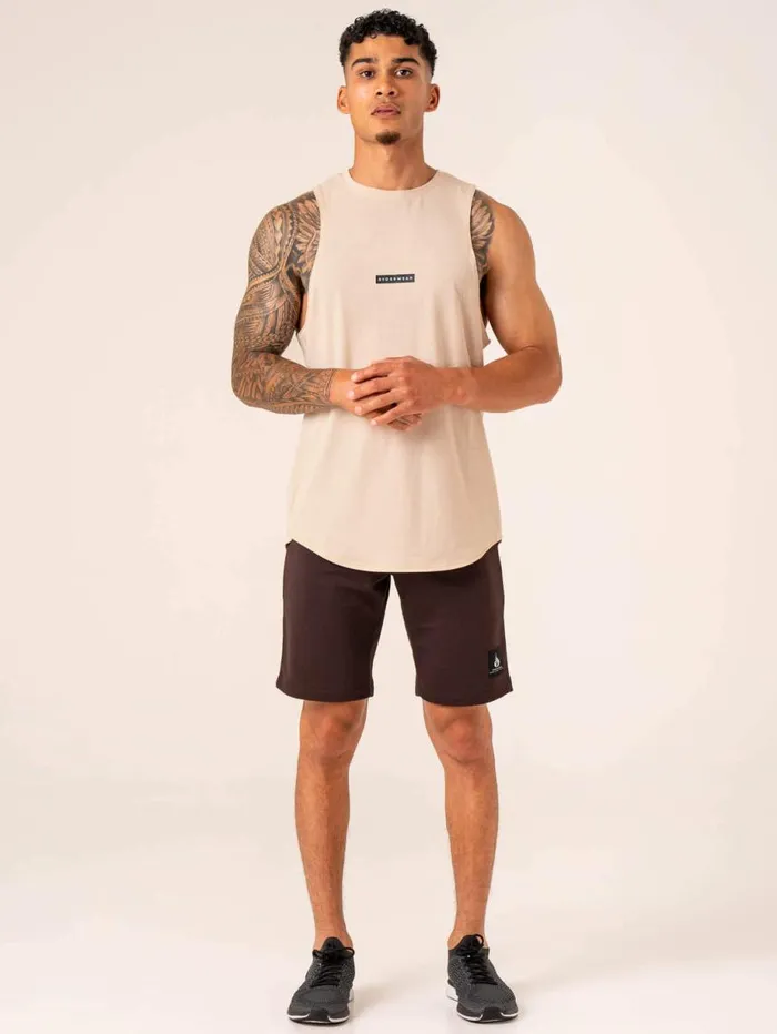 Gym Shorts Mens Ryderwear Terrain Track Shorts Dark Oak