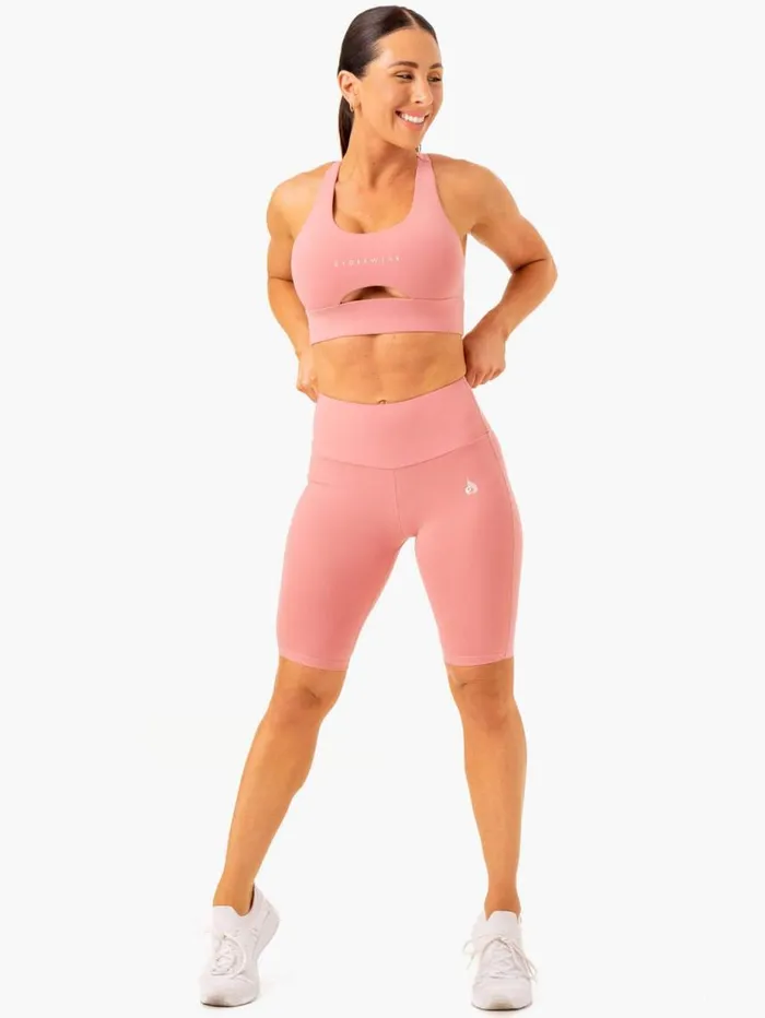 Gym Shorts Womens Ryderwear Action Bike Short Blush Pink