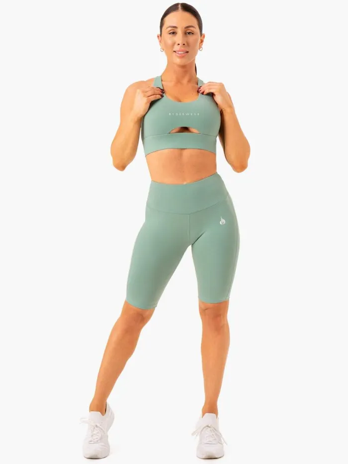 Gym Shorts Womens Ryderwear Action Bike Short Sage