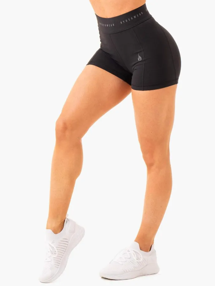 Gym Shorts Womens Ryderwear Advance Compression Short Black
