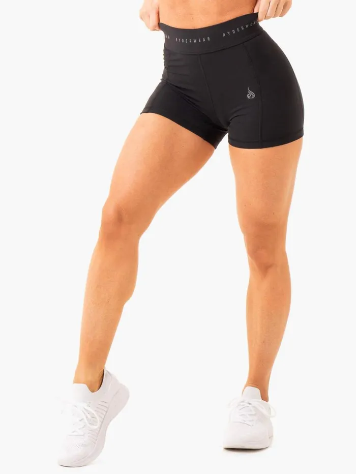Gym Shorts Womens Ryderwear Advance Compression Short Black
