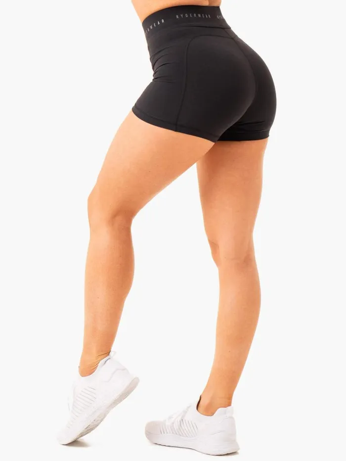 Gym Shorts Womens Ryderwear Advance Compression Short Black