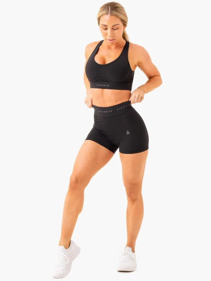 Gym Shorts Womens Ryderwear Advance Compression Short Black