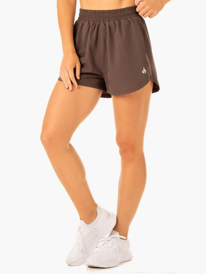 Gym Shorts Womens Ryderwear Element Training Shorts Chocolate