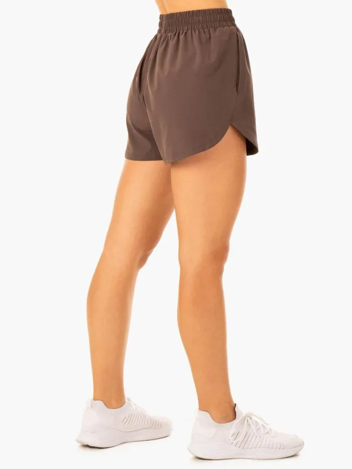 Gym Shorts Womens Ryderwear Element Training Shorts Chocolate