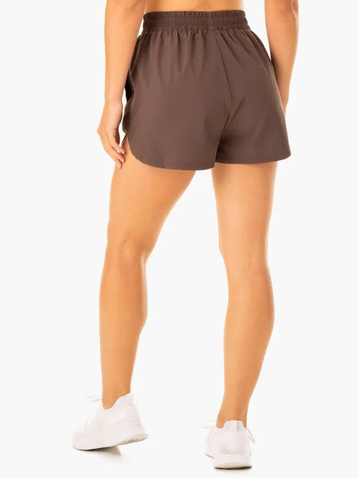 Gym Shorts Womens Ryderwear Element Training Shorts Chocolate