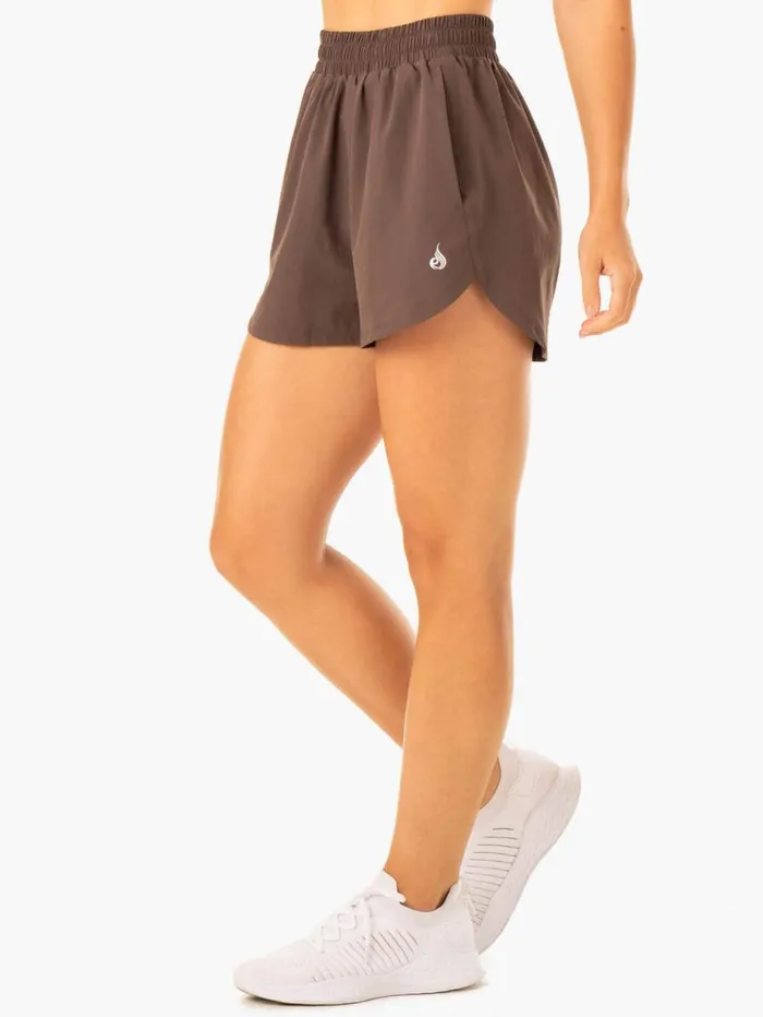 Gym Shorts Womens Ryderwear Element Training Shorts Chocolate