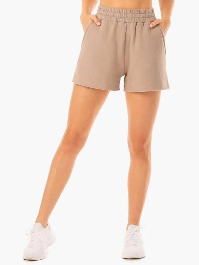 Gym Shorts Womens Ryderwear Elevate Track Short Mushroom