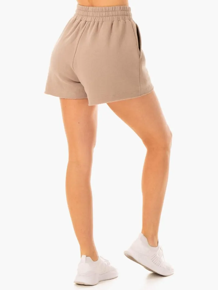 Gym Shorts Womens Ryderwear Elevate Track Short Mushroom