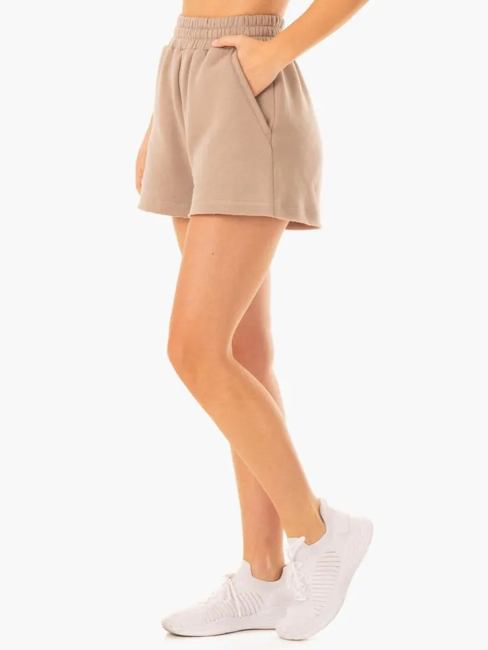 Gym Shorts Womens Ryderwear Elevate Track Short Mushroom