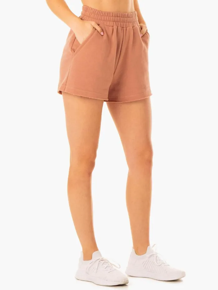 Gym Shorts Womens Ryderwear Elevate Track Short Rosewood Pink