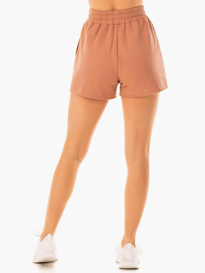 Gym Shorts Womens Ryderwear Elevate Track Short Rosewood Pink