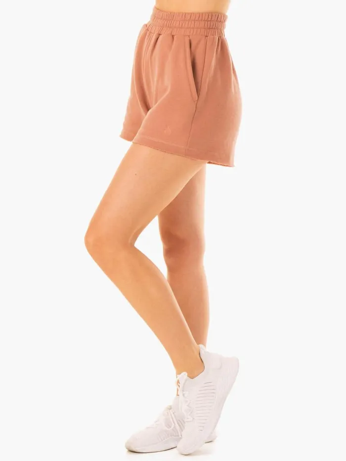 Gym Shorts Womens Ryderwear Elevate Track Short Rosewood Pink