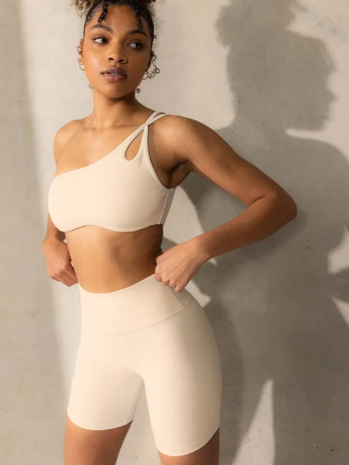 Gym Shorts Womens Ryderwear Empower High Waisted Shorts Vanilla