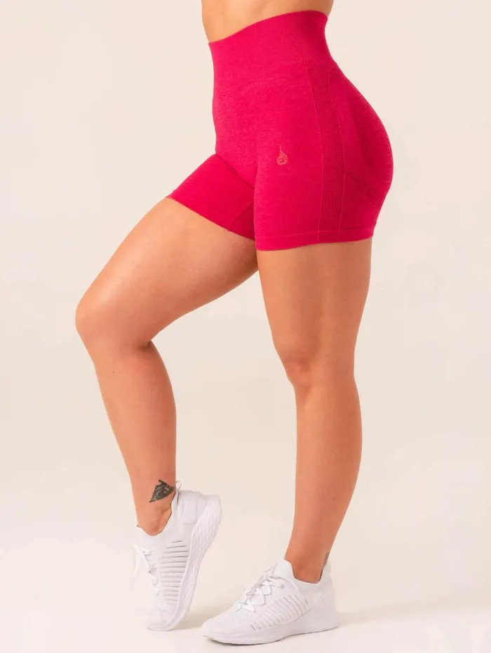 Gym Shorts Womens Ryderwear Evolve Seamless Shorts Berry Marl