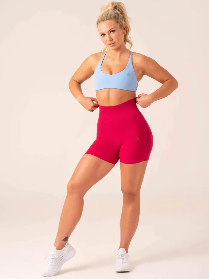 Gym Shorts Womens Ryderwear Evolve Seamless Shorts Berry Marl
