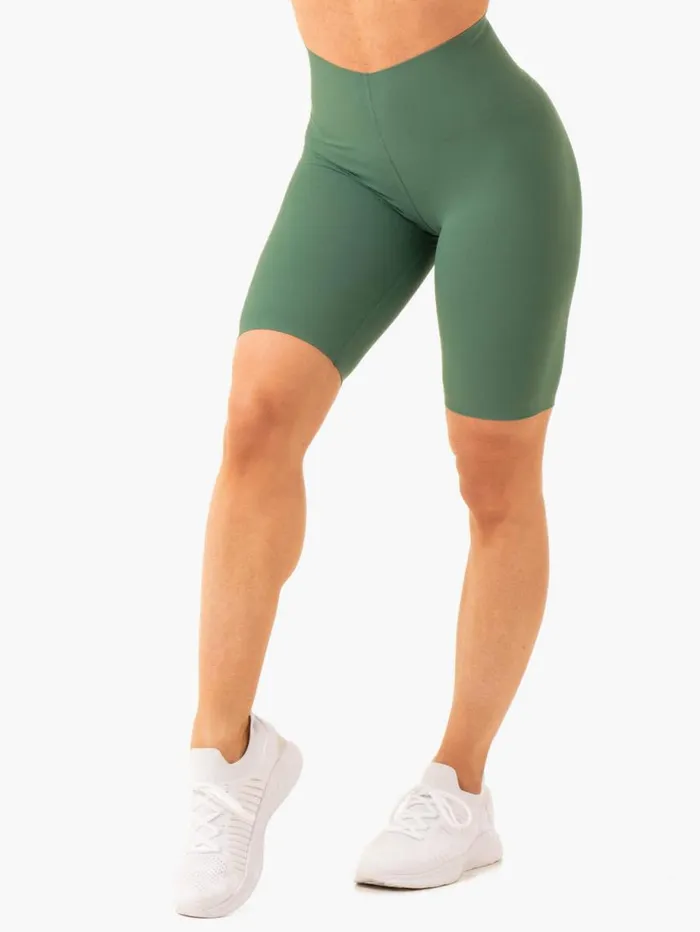 Gym Shorts Womens Ryderwear Extend Compression Bike Shorts Dark Green