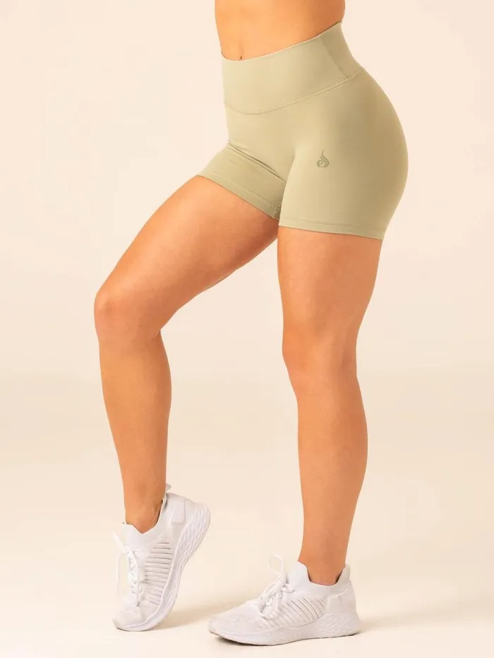 Gym Shorts Womens Ryderwear Extreme Scrunch Shorts Olive