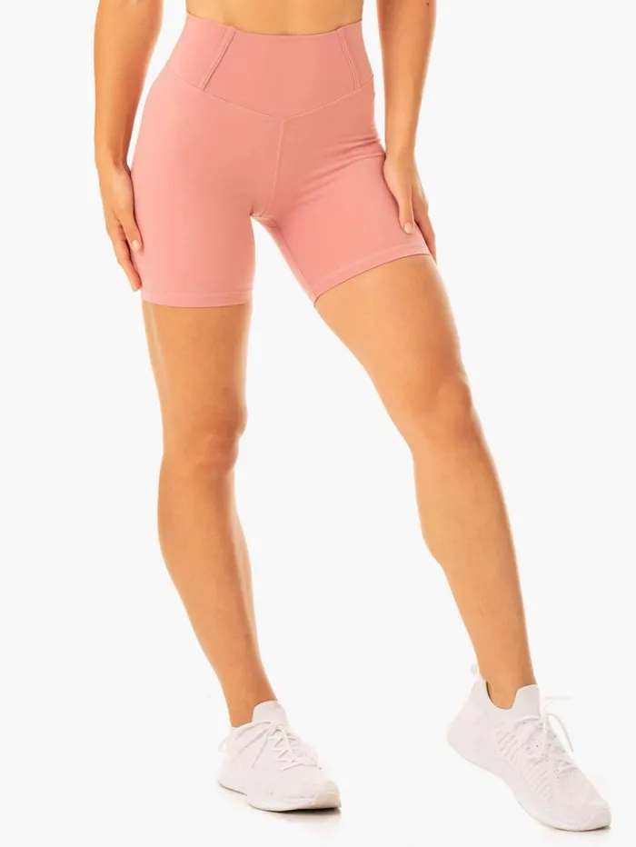 Gym Shorts Womens Ryderwear Form Scrunch Bum Shorts Dusty Pink
