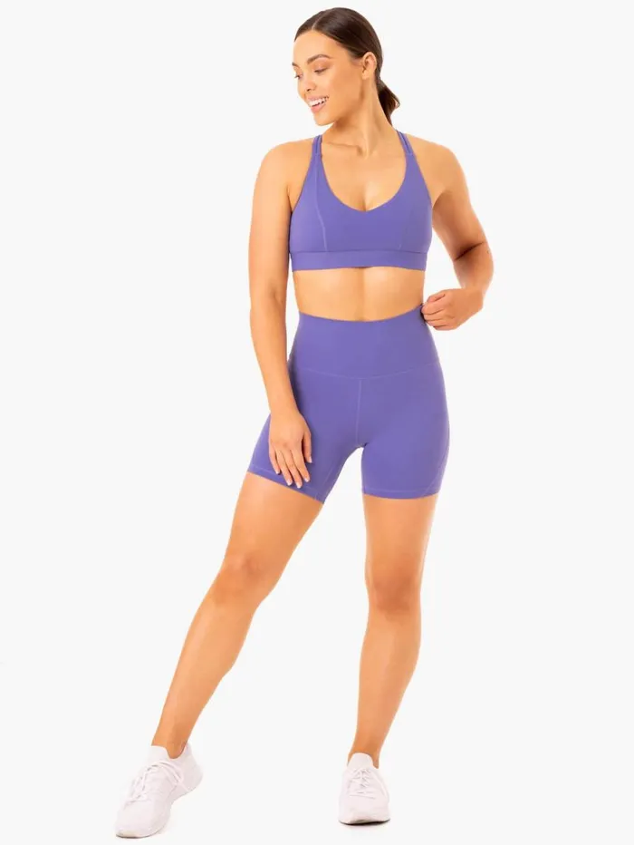 Gym Shorts Womens Ryderwear NKD Align Shorts Purple