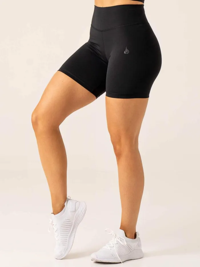 Gym Shorts Womens Ryderwear NKD Arch MidLength Shorts Black