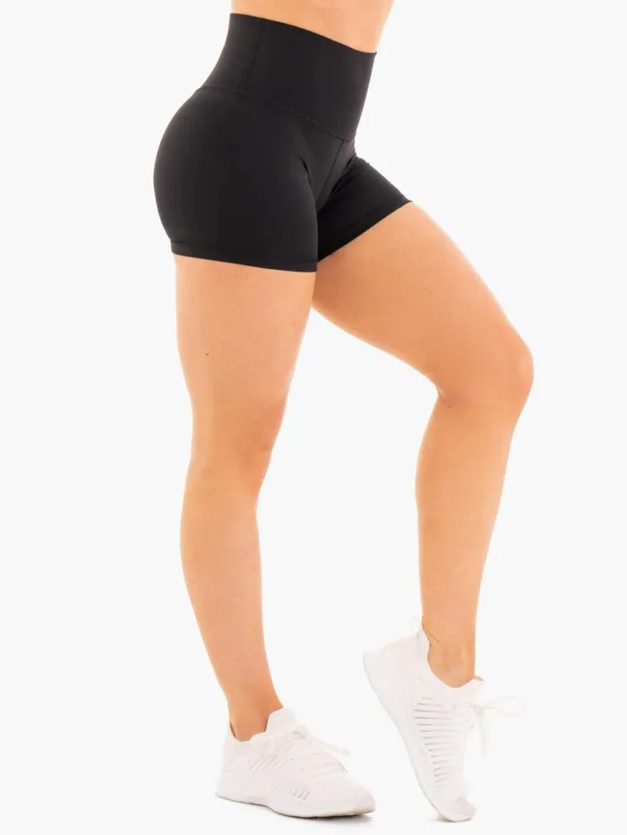 Gym Shorts Womens Ryderwear NKD High Waisted Shorts Black