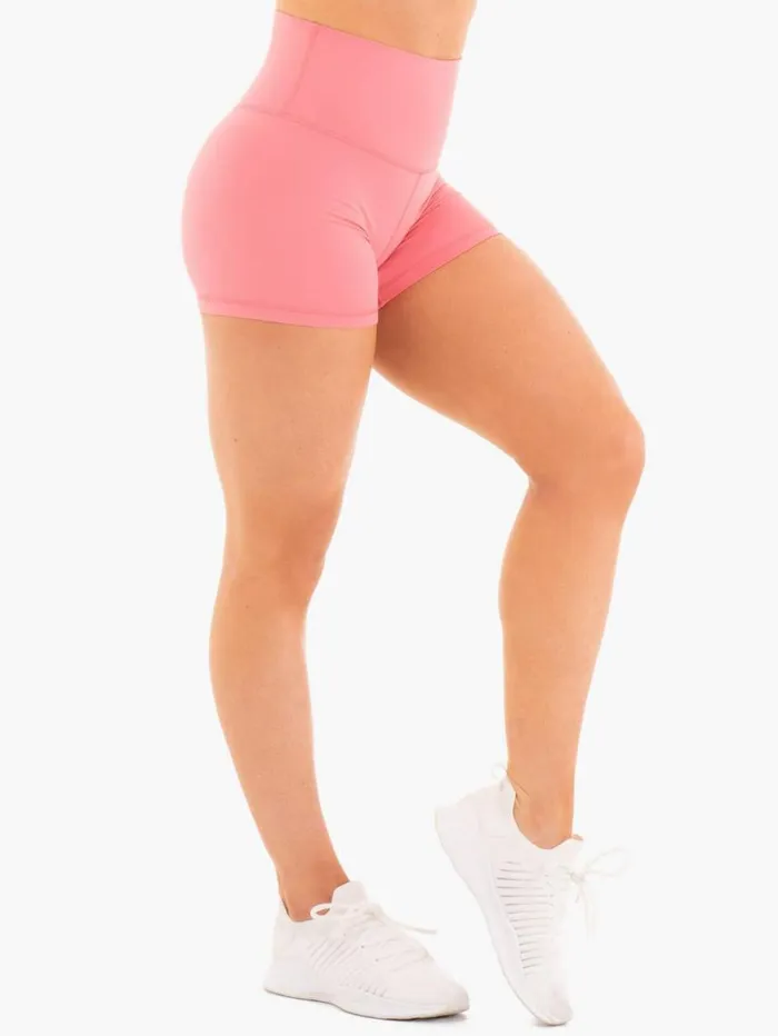 Gym Shorts Womens Ryderwear NKD High Waisted Shorts Rose