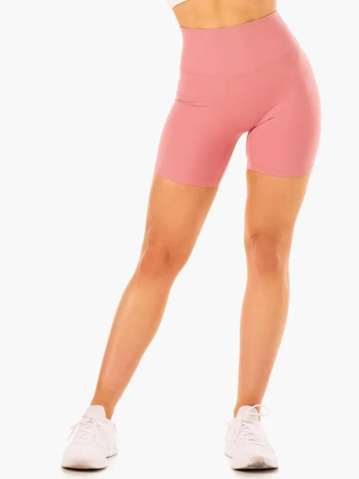 Gym Shorts Womens Ryderwear NKD Refine High Waisted Shorts Dusty Pink