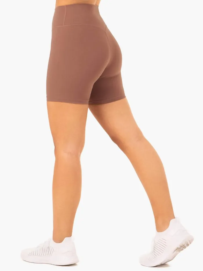 Gym Shorts Womens Ryderwear NKD Refine High Waisted Shorts Mocha