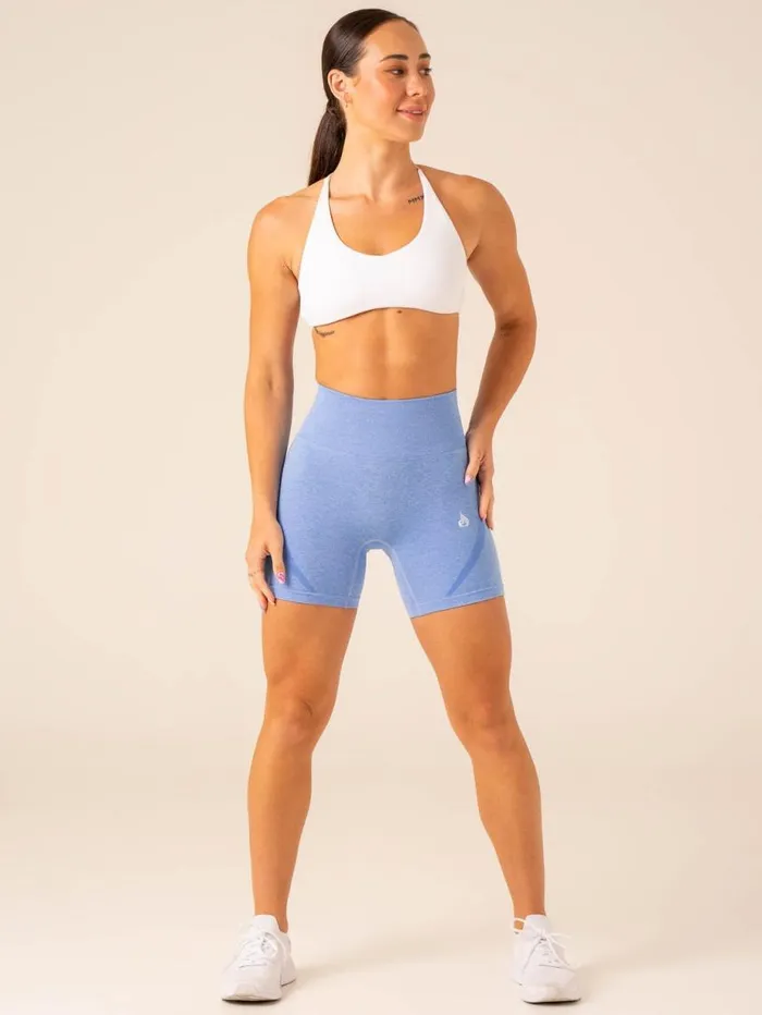 Gym Shorts Womens Ryderwear Sculpt Seamless Shorts Blue Marl
