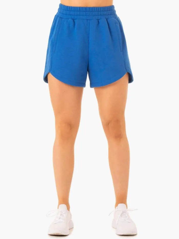 Gym Shorts Womens Ryderwear Sideline Track Shorts Cobalt Blue
