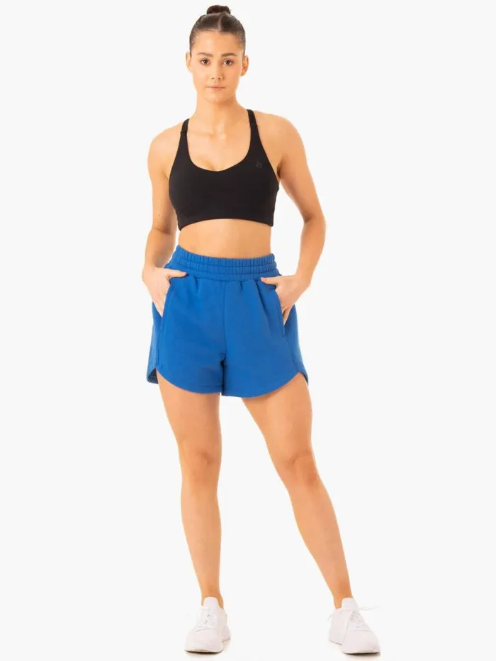 Gym Shorts Womens Ryderwear Sideline Track Shorts Cobalt Blue