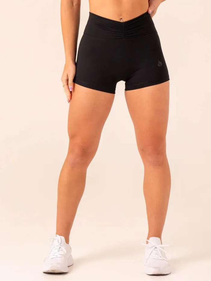 Gym Shorts Womens Ryderwear Tempo Booty Shorts Black