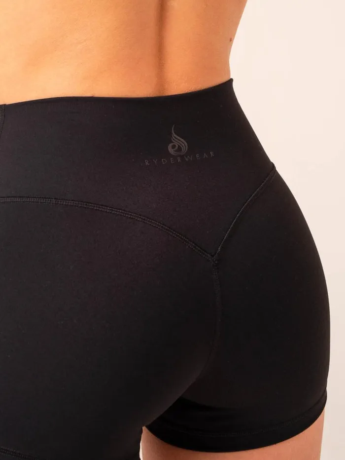 Gym Shorts Womens Ryderwear Tempo Booty Shorts Black