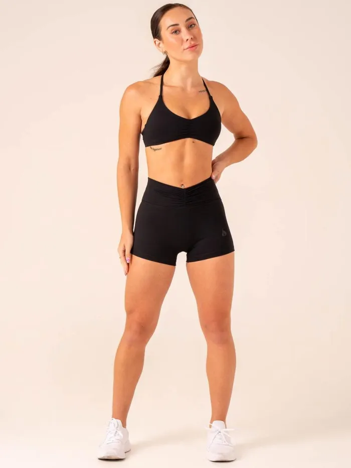 Gym Shorts Womens Ryderwear Tempo Booty Shorts Black