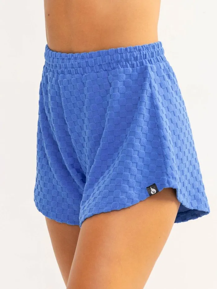 Gym Shorts Womens Ryderwear Terry Towelling Shorts Cobalt Blue