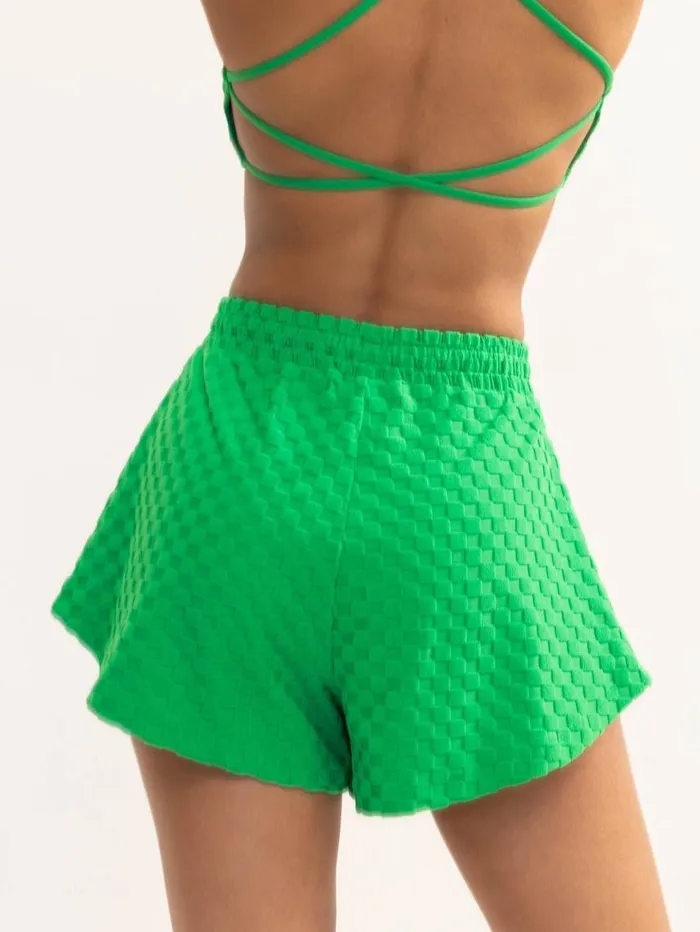 Gym Shorts Womens Ryderwear Terry Towelling Shorts Green