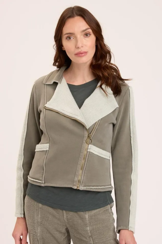 Hanford Moto Jacket Grove Pigment Clothing XCVI Jackets